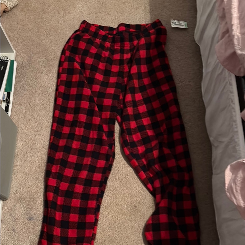 Cozy Women Red and Black Plaid Pajama Pants